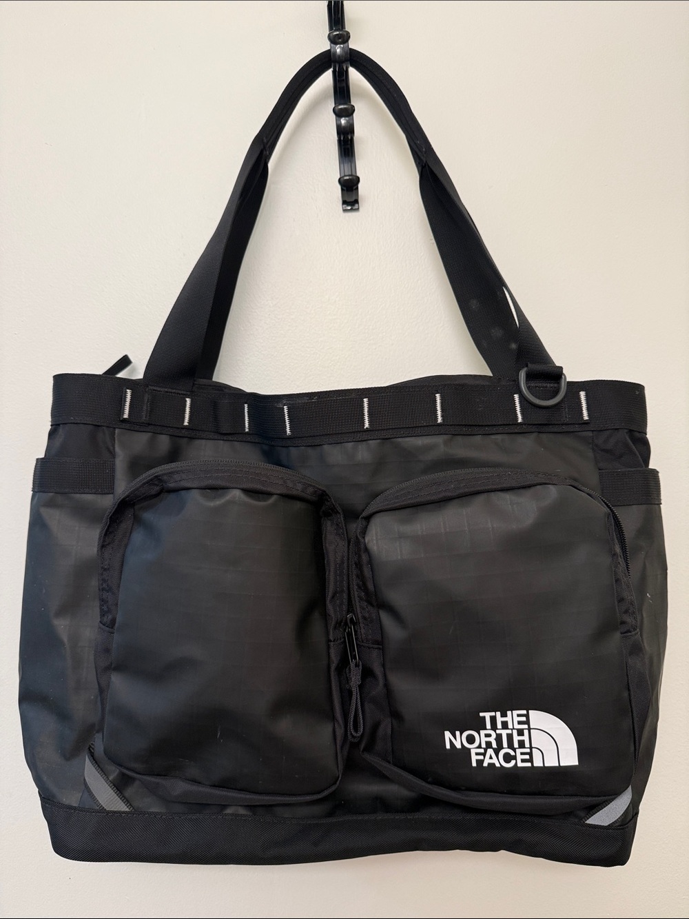 The North Face Black Dual-Pocket Duffel Tote